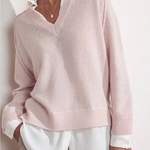 Brochu Walker Women’s V-Neck Pink Sweater Size XS